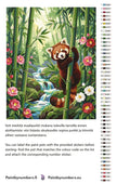 Thumbnail for Paint color chart and instructions - Red Panda in Bamboo 40x50cm