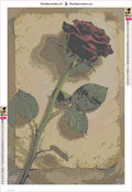 Thumbnail for Red Rose on Paper diamond painting adhesive canvas 40x60cm