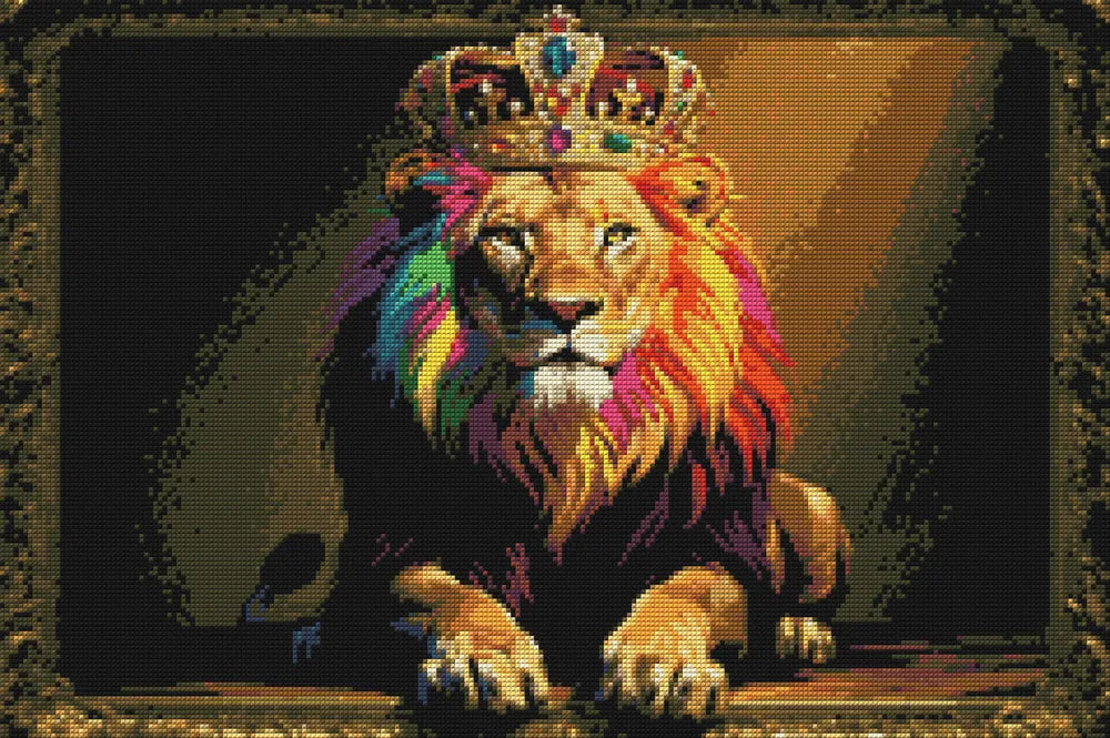 Diamond Pattern - Regal Lion