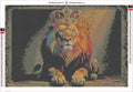 Thumbnail for Regal Lion diamond painting adhesive canvas 60x40cm
