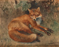 Miniatyrbild: Förlaga till diamond painting: Vilande räv, Liljefors