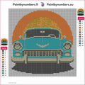 Thumbnail for Diamond painting adhesive canvas preview - Retro Car
