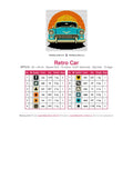 Thumbnail for DMC color chart for Retro Car diamond painting - 12 colors