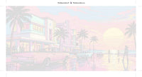 Thumbnail for Numbered canvas - Retro Cars on Beach Avenue 80x40cm