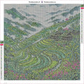 Thumbnail for Rice Terraces diamond painting adhesive canvas 50x50cm