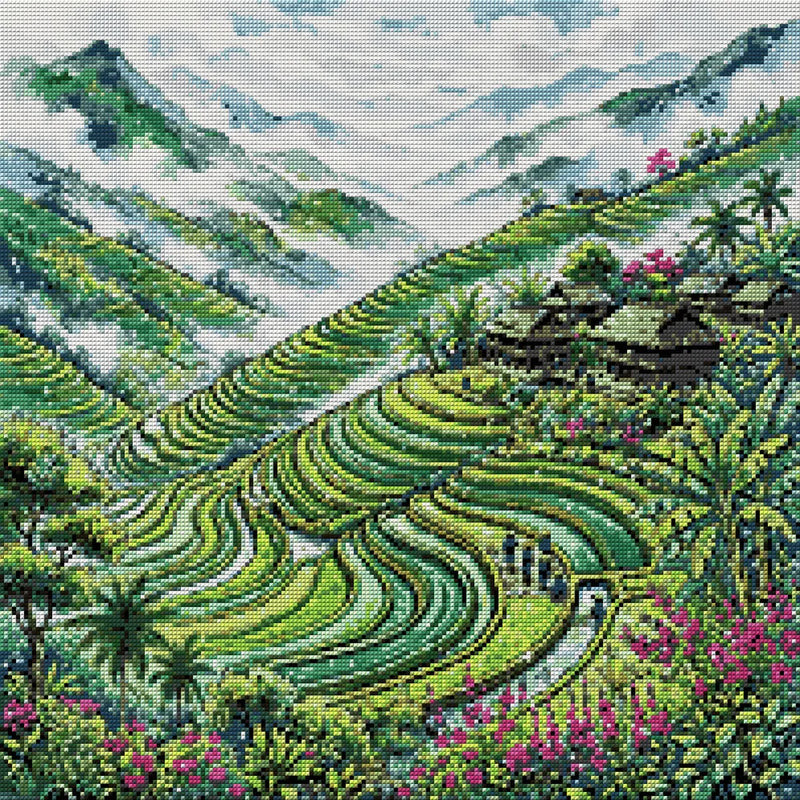 Diamond pattern - Rice Terraces