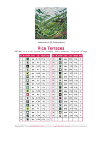 Thumbnail for Rice Terraces diamond painting color chart – 35 DMC colors