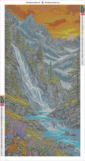 Thumbnail for Diamond painting adhesive canvas preview - River Rocks