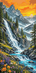 Thumbnail for Diamond painting pattern chart - River Rocks