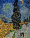 Thumbnail for Road with Cypress and Star by Van Gogh, 40x50 cm diamond painting – original artwork the design is made from