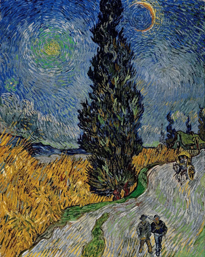 Road with Cypress and Star by Van Gogh, 40x50 cm diamond painting – original artwork the design is made from