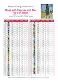 Thumbnail for DMC color chart for Road with Cypress and Star by Van Gogh diamond painting - 53 colors