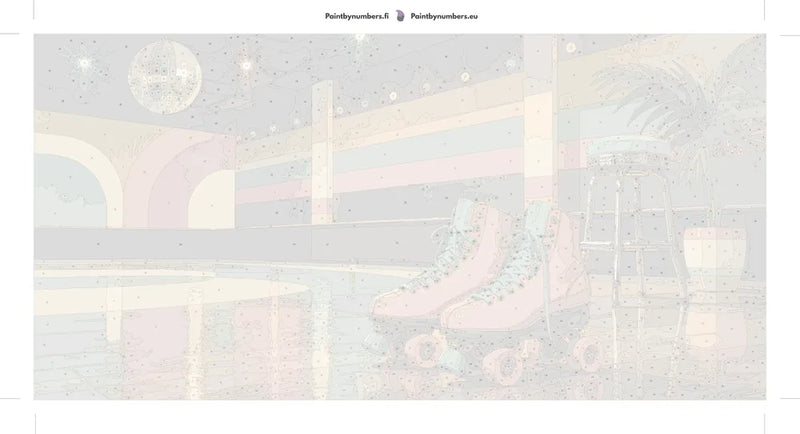 Paint by numbers numbered canvas - Roller Skates at Rink 80x40cm