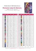 Thumbnail for DMC color chart for Romantic Lady On Balcony diamond painting - 47 colors