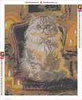Thumbnail for Royal Cat diamond painting adhesive canvas 40x50cm