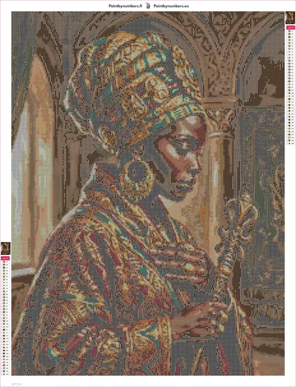Diamond painting adhesive canvas preview - Royal Portrait