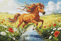 Thumbnail for Diamond Pattern - Running Horse in Field