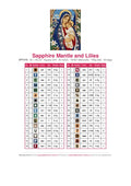 Thumbnail for DMC color chart for Sapphire Mantle and Lilies diamond painting - 32 colors