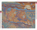 Thumbnail for Diamond painting adhesive canvas preview - Savanna Family Tapestry