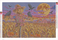 Thumbnail for Diamond painting adhesive canvas preview - Scarecrow Under the Harvest Moon
