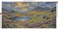 Thumbnail for Scottish Valley diamond painting adhesive canvas 80x40cm