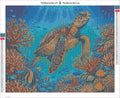 Thumbnail for Sea Turtle diamond painting adhesive canvas 50x40cm
