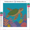 Thumbnail for Sea Turtle diamond painting adhesive canvas 20x20cm