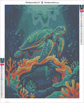 Thumbnail for Sea Turtle diamond painting adhesive canvas 40x50cm
