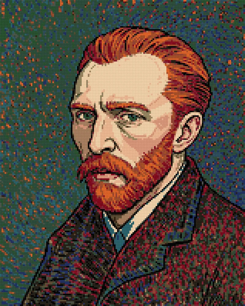 Diamond painting pattern chart - Self Portrait 1889