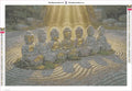 Thumbnail for Seven Buddhas diamond painting adhesive canvas 60x40cm