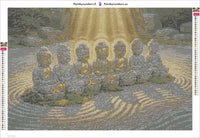 Thumbnail for Seven Buddhas diamond painting adhesive canvas 60x40cm