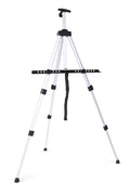 Thumbnail for Lightweight aluminum easel tripod – adjustable telescopic legs, black support plate and strap, product image on a white background.
