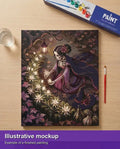 Thumbnail for Finished paint by numbers mockup - Skeleton Woman with Flowers 40x50cm