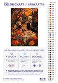 Thumbnail for Paint color chart and instructions - Skeletons' Tea Party 50x70cm