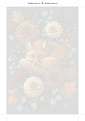 Thumbnail for Paint by numbers numbered canvas - Sleeping Fox and Flowers 40x60cm