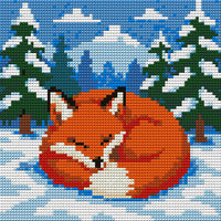 Thumbnail for Diamond painting pattern chart - Sleeping Fox