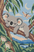 Thumbnail for Sleeping Koala in Blue Leaves, 20x30 cm diamond painting – full design preview without the close-up inset