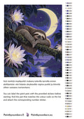 Thumbnail for Paint color chart and instructions - Sloth on Tree at Night 40x50cm