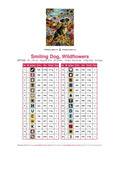 Thumbnail for DMC color chart for Smiling Dog, Wildflowers diamond painting - 28 colors