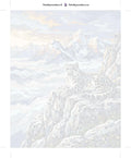 Thumbnail for Paint by numbers numbered canvas - Snow Leopard on Cliff 40x50cm
