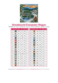 Thumbnail for DMC color chart for Snowbound Evergreen Wagon diamond painting - 32 colors
