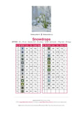 Thumbnail for Snowdrops diamond painting color chart – 25 DMC colors