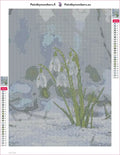 Thumbnail for Snowdrops diamond painting adhesive canvas 30x40cm