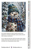 Thumbnail for Paint color chart and instructions - Snowman with Blue Scarf 40x50cm