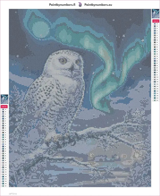 Snowy Owl diamond painting adhesive canvas 40x50cm