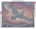 Thumbnail for Snowy Owl in Flight diamond painting adhesive canvas 50x40cm