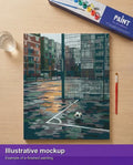 Thumbnail for Illustration of the finished paint by numbers - Soccer Ball on Court 40x50cm