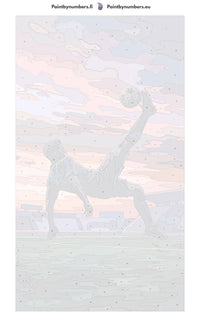 Thumbnail for Numbered canvas - Soccer Player Bicycle Kick 40x70cm