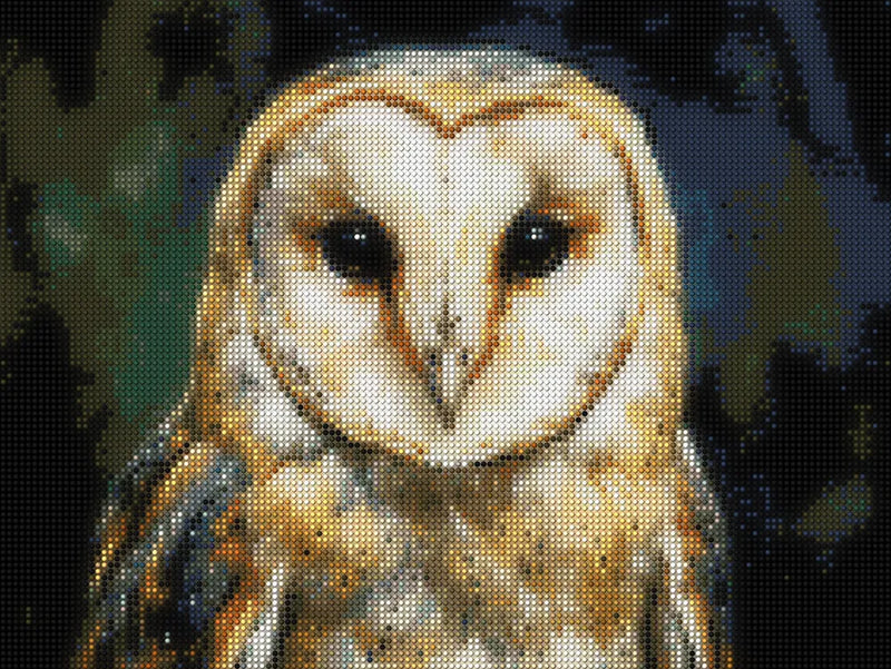 Diamond painting pattern – Speckled Feathers