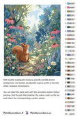 Thumbnail for Color chart and instructions - Squirrel in Flower Meadow 40x50cm